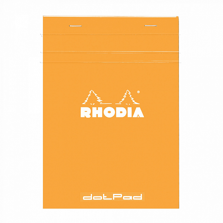 Блокнот для для графики, с точками Clairefontaine "Rhodia" 14,8х21 см, оранжевый с микроперфорацией