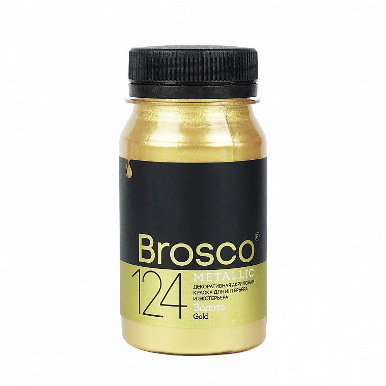 Краска декоративная Brosco 100 мл Золото 606x758