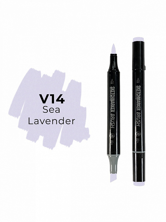 Маркер двухсторонний на спиртовой основе Sketchmarker Brush Цвет Сиреневое море 606x758
