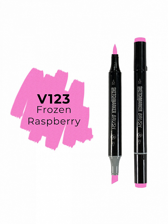 Маркер двухсторонний на спиртовой основе Sketchmarker Brush Цвет Замороженная малина 606x758
