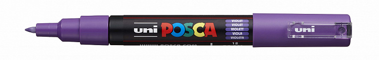 Маркер UNI "POSCA" PC-1M, 0,7 мм, наконечник пулевидный, цвет фиолетовый 606x758