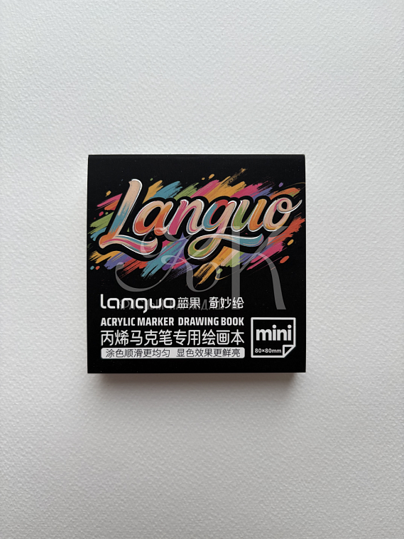 Скетчбук для акриловых маркеров Languo 80х80 мм 36 л 606x758