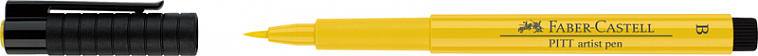 Ручка капиллярная Faber-Castell "Pitt artist pen" B, кадмий желтый  606x758