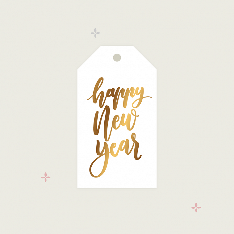 Бирка "Happy new year" 606x758