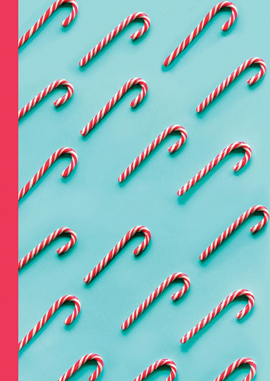Блокнот "Christmas Candy" на резинке, бирюзовый А5 192 стр 606x758