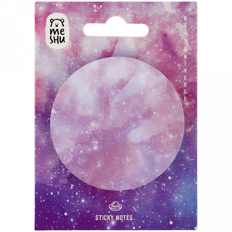 Самоклеящийся блок MESHU "Galaxy", 60 мм, 50 л, европодвес, Pink 606x758