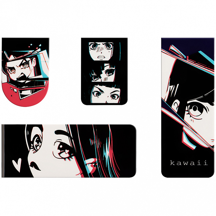 Закладки магнитные для книг MESHU "Kawaii" 4 шт 606x758