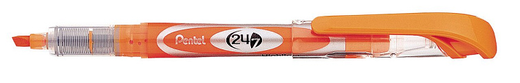 Маркер-выделитель текста с жидкими чернилами Pentel "Highlighter" 1 - 3.5 мм, перо скошенное, оранже 606x758