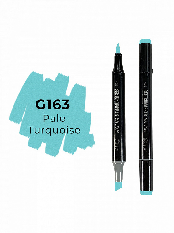 Маркер двухсторонний на спиртовой основе Sketchmarker Brush Цвет Бледно бирюзовый 606x758