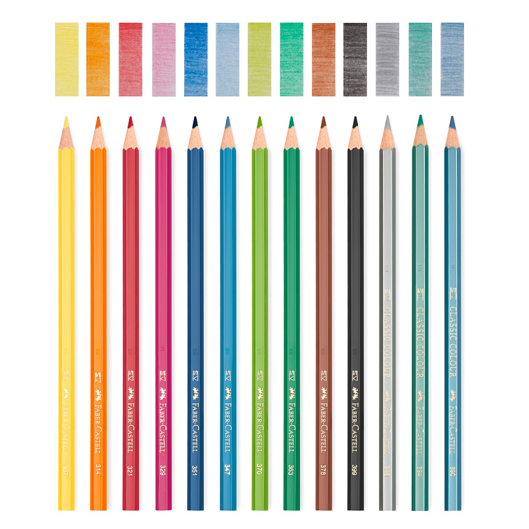 Набор карандашей цветные Faber-Castell "Dinosaur", 10 цв. + 3 цв. металл. + наклейки, заточен., карт 606x758