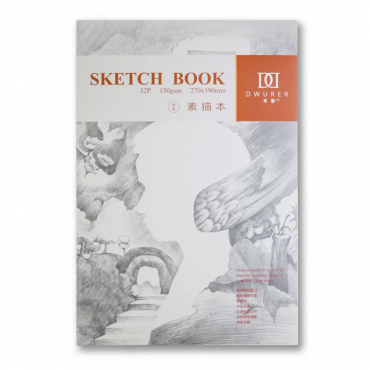 Скетчбук Potentate "Sketch Book" 32 листа, формат 270х390мм, 150г/м2,склейка, м/з
