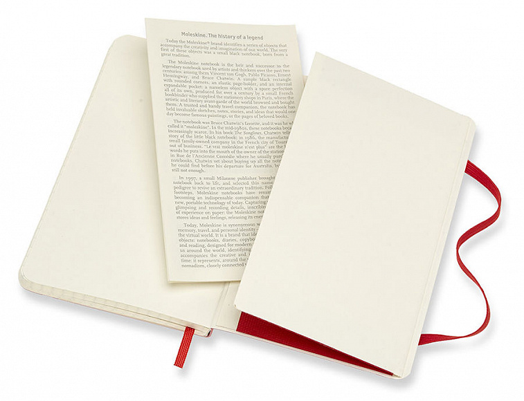 Записная книжка в клетку Moleskine "Classic Soft" Pocket, 90x140 мм 192 стр мягкая обложка, красный