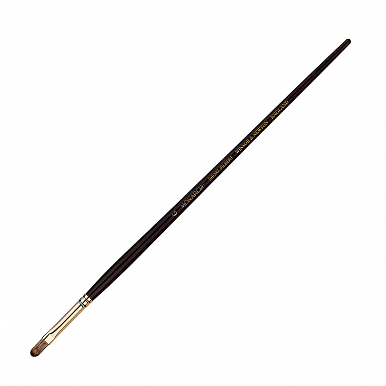 Кисть синтетика №6 плоскоовальная Winsor&Newton "Monarch" длинная ручка