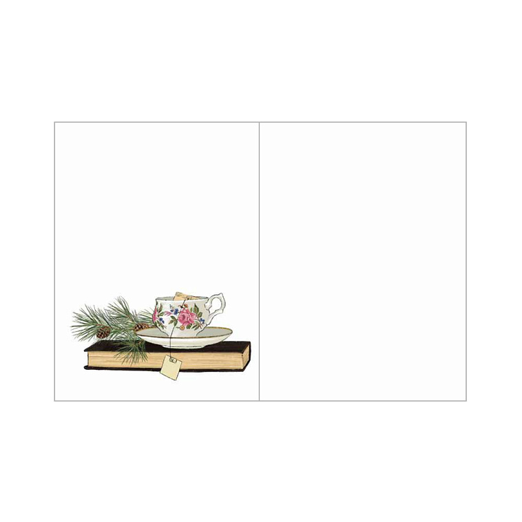 Открытка "НГ. Книги на зеленом" 606x758