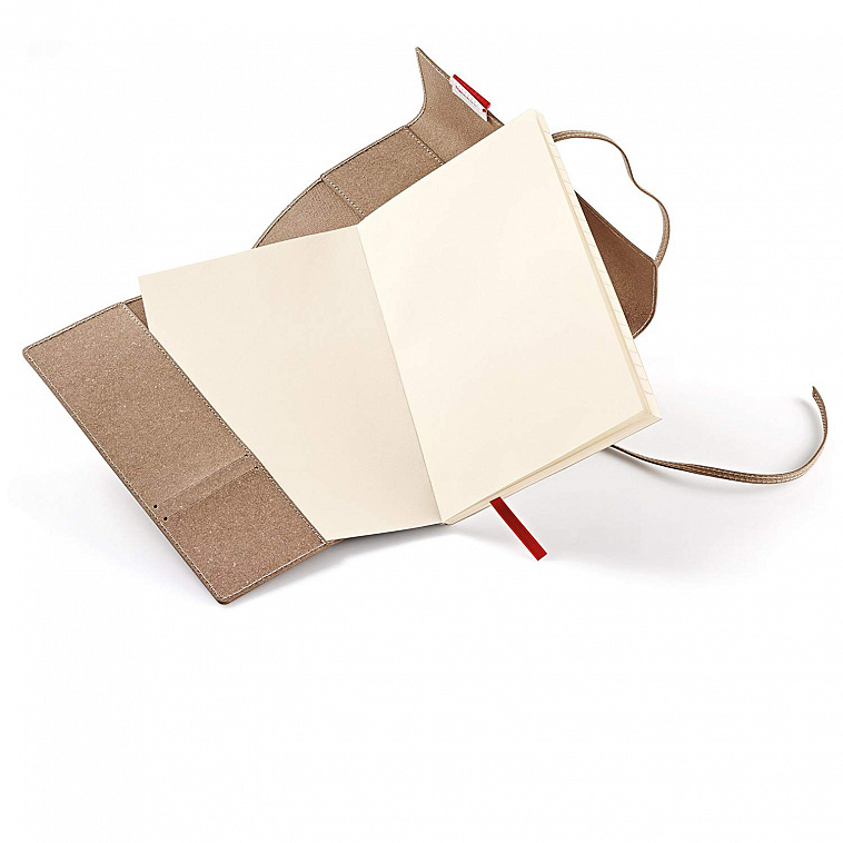 Блокнот в клетку SenseBook "Flap" L 20,5x28,5 см, композиционная кожа
