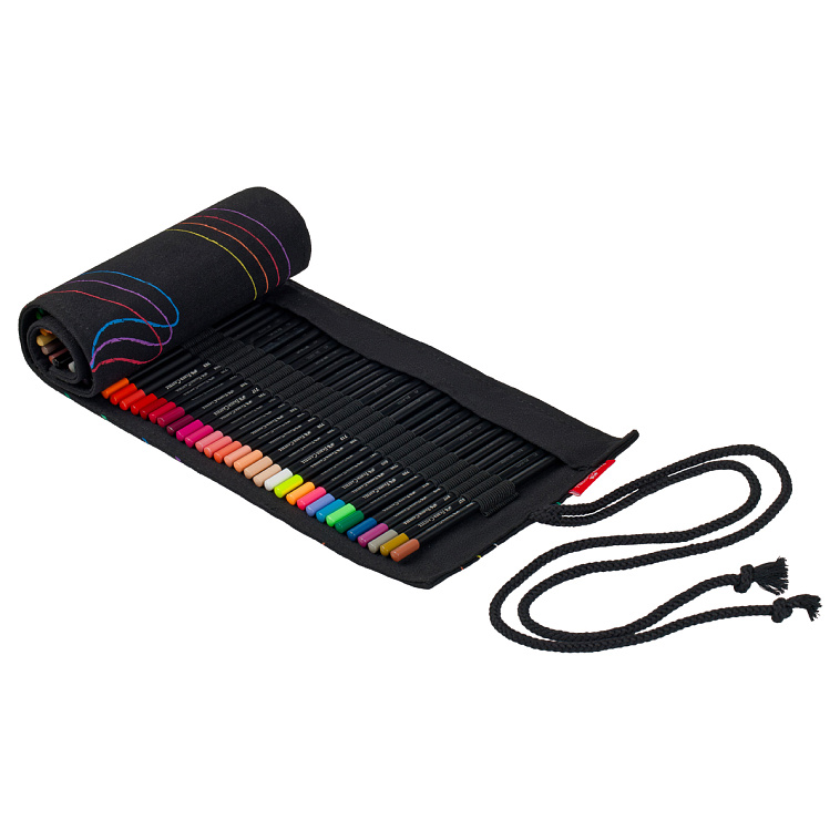 Набор карандашей цветные Faber-Castell "Black Edition", 72 цв., трехгран., черное дерево, заточен.,  606x758