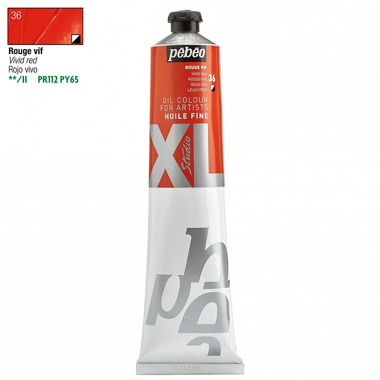 Масло PEBEO "Studio XL" 200 мл яркий красный 606x758