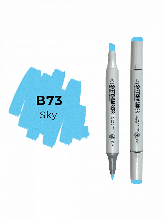 Маркер двухсторонний на спиртовой основе Sketchmarker Цвет Небесный 606x758