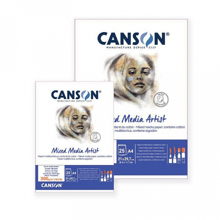Альбом-склейка для смешанных техник Canson "ARTIST MIX MEDIA" А3 25 л 300 г