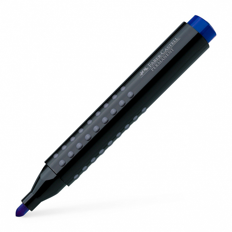Маркер перманентный Faber-Castell "GRIP 1504" с круглым наконечником, синий 606x758