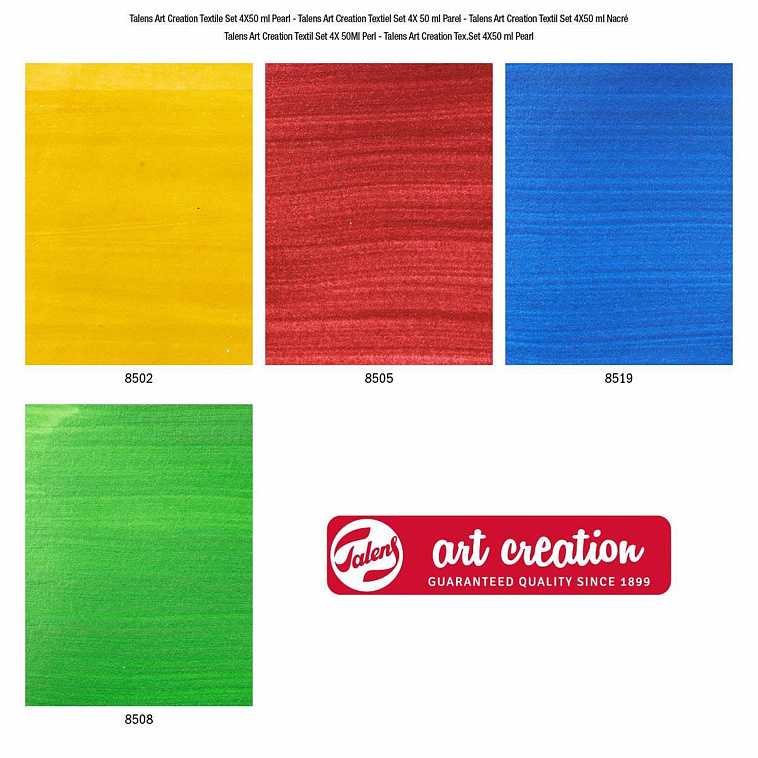 Набор красок для текстиля Talens "Art Creation" 4 цв*50 мл, перламутровые цвета