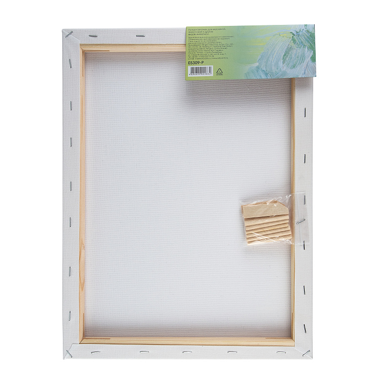 Холст на подрамнике (сосна), 40x50 см, 280 г, 100% хлопок, мелкое зерно, акриловый грунт 606x758