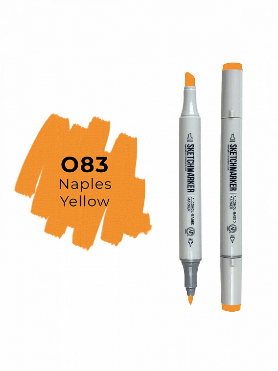 Маркер двухсторонний на спиртовой основе Sketchmarker Цвет Желтый Неаполь 606x758