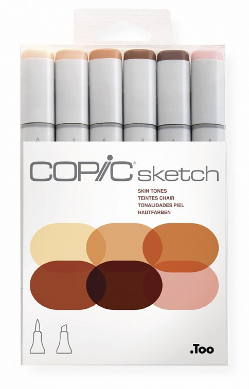 Набор маркеров Copic "Sketch" Skin Tones 6 цветов
