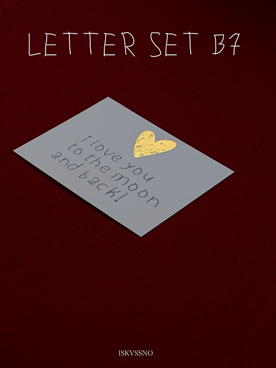 Набор для письма ISKVSSNO Love (сердце) B7 606x758