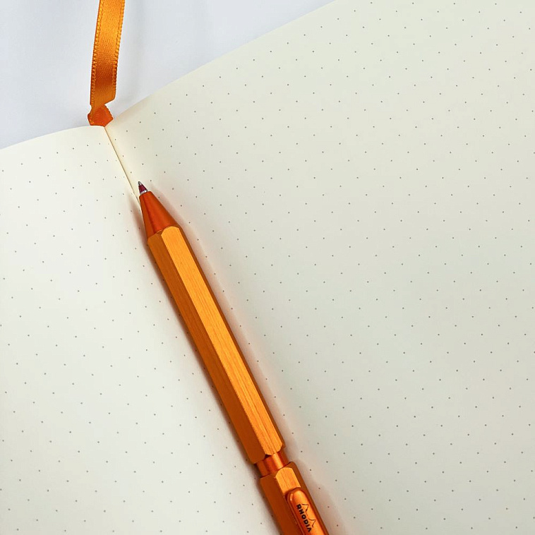 Ручка мультисистемная Rhodia, 3в1 (черный+красн+кар 0,5), корпус Оранжевый 606x758