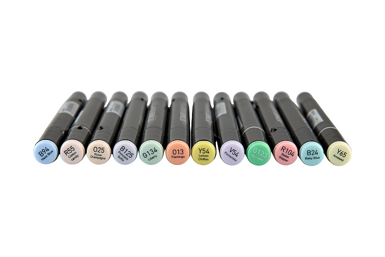 Набор маркеров Sketchmarker "Brush Pro Pastel Set" 12 цветов в картонной упаковке 606x758