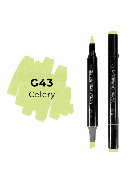 Маркер двухсторонний на спиртовой основе Sketchmarker Brush Цвет Сельдерей 606x758