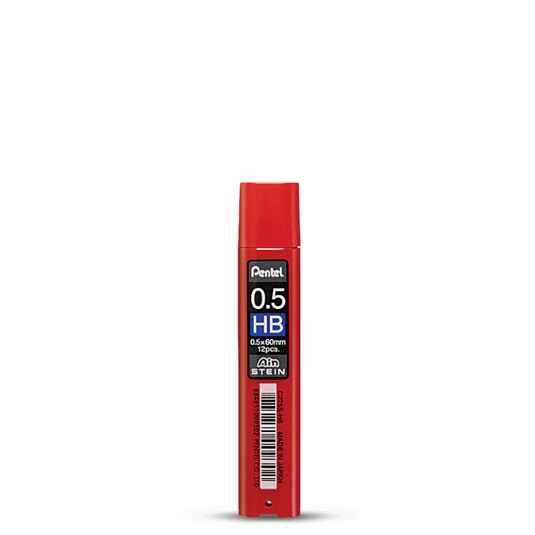 Набор грифелей для механического карандаша Pentel "Ain Stein" 12 шт 0,5 мм, HB
