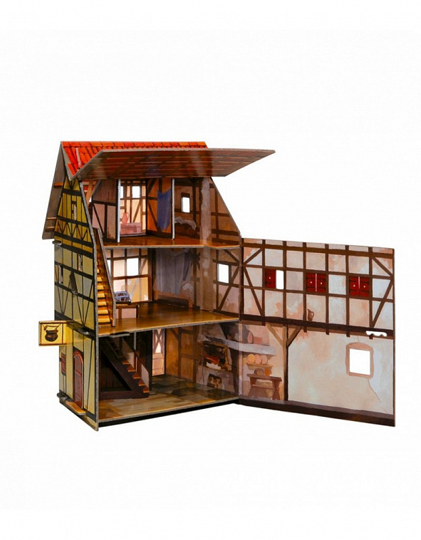 Игровой набор из картона Средневековый город "Таверна" 606x758