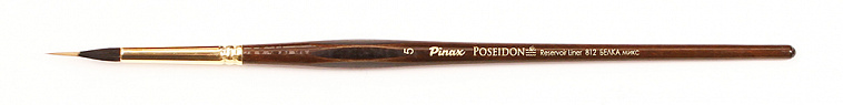 Кисть белка микс/имитация колонка №5 лайнер с резервуаром Pinax "Poseidon 812" короткая ручка 606x758