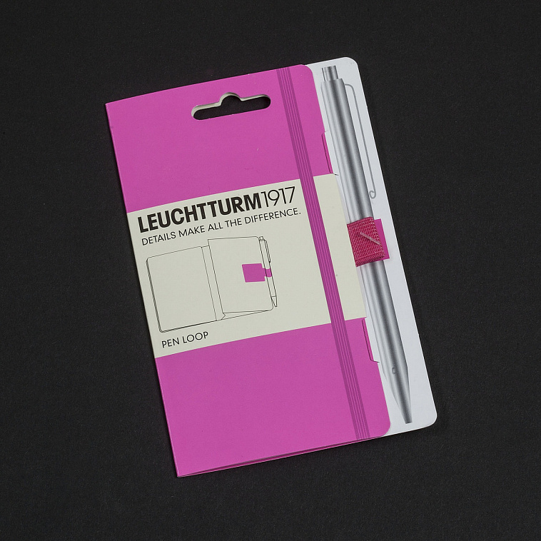 Петля-держатель в блокнот для ручки Leuchtturm1917 "Neon!" розовая