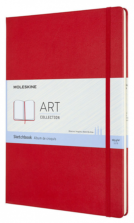 Блокнот для рисования  Moleskine "Art Sketchbook" 21х30 см 104 стр., обложка твердая красная