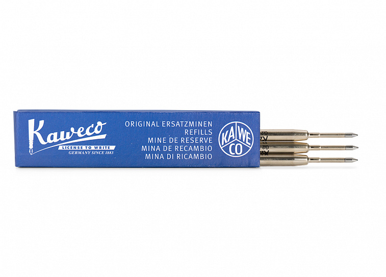 Набор стержней для шариковых ручек KAWECO G2, 3 шт, 0,8 мм, синий 606x758