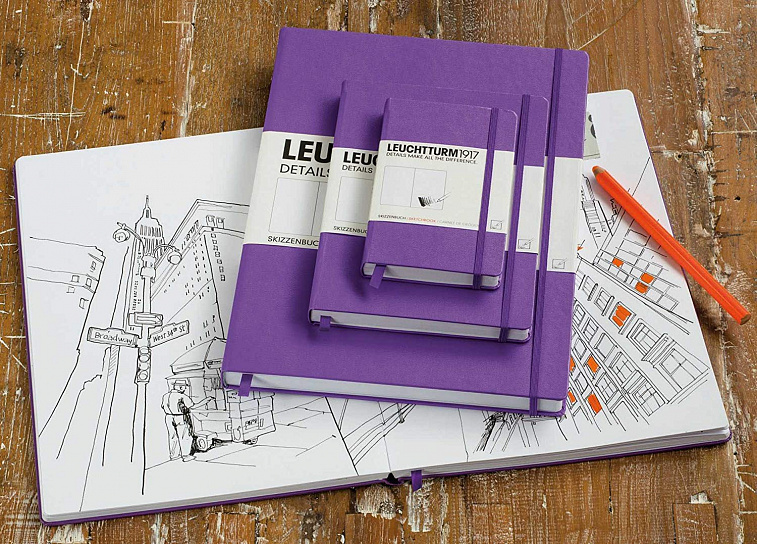 Скетчбук для рисунков Leuchtturm1917 А4+, ягодный 606x758