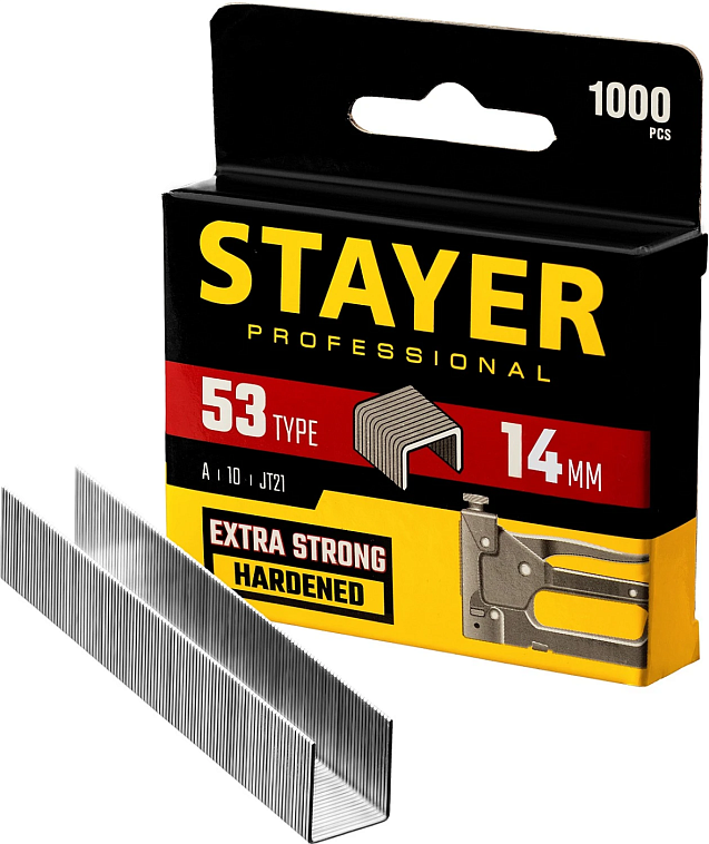 Скобы Stayer узкие тип 53 14 мм 1000 шт 606x758
