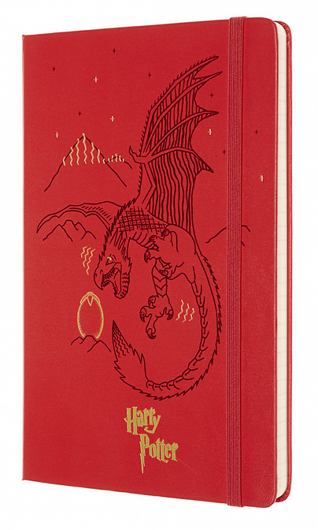 Блокнот в линейку Moleskine "Le Harry Potter" Large 13x21 см 192 стр., обложка твердая красная