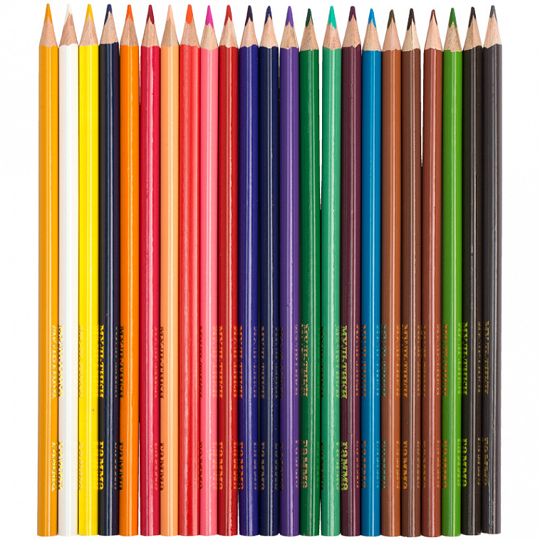 Набор карандашей цветных Гамма "Мультики" 24 цв., трехгранные, заточен., картон. уп.