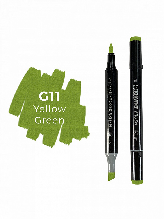 Маркер двухсторонний на спиртовой основе Sketchmarker Brush Цвет Желто зеленый 606x758