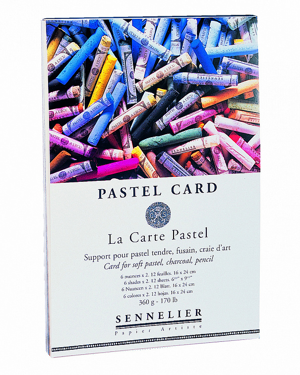 Альбом-склейка для пастели Sennelier "Pastel Card" 16х24 см 12 л 360 г, 6 цветов