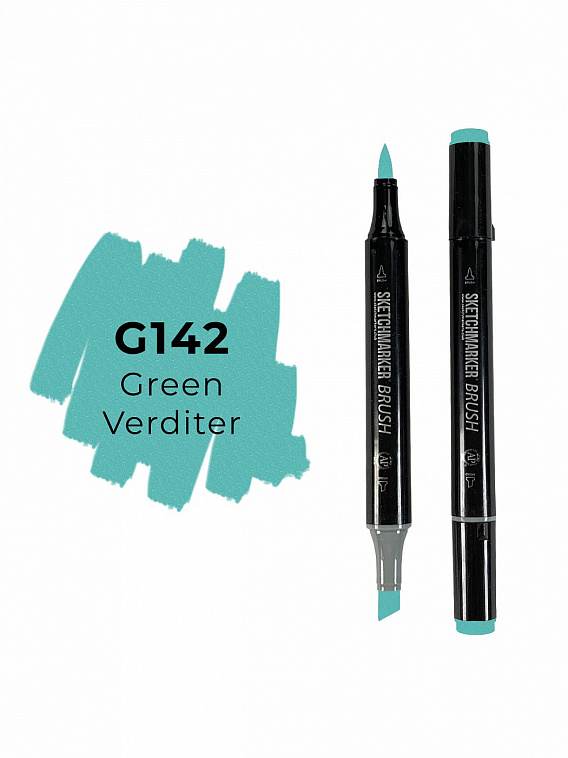 Маркер двухсторонний на спиртовой основе Sketchmarker Brush Цвет Зеленый Вердитер 606x758