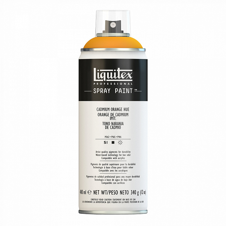 Акрил в аэрозоле Liquitex "Spray" 400 мл Кадмий оранжевый 606x758
