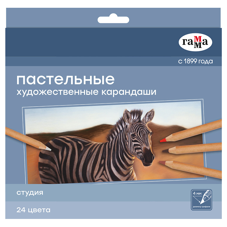 Набор карандашей пастельные Гамма "Студия", 24 цв. 606x758