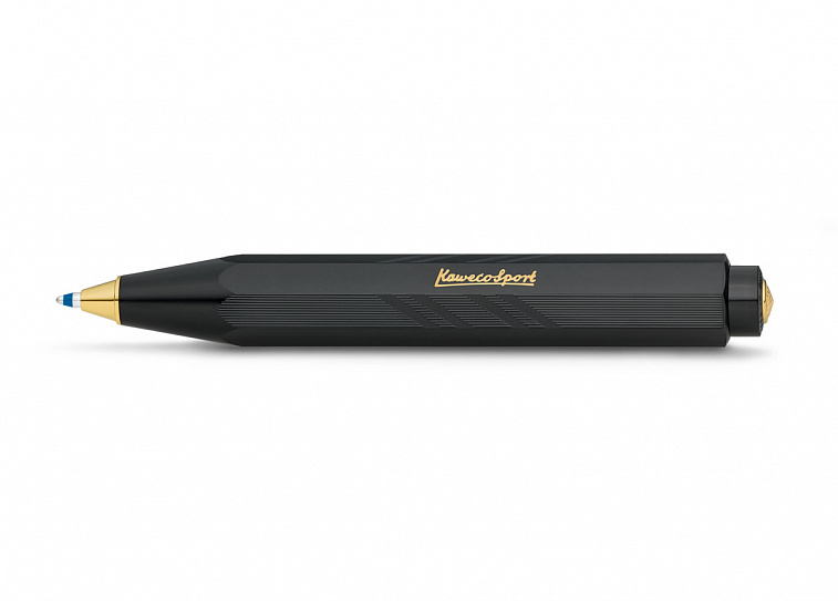 Ручка шариковая KAWECO CLASSIC Sport Guilloche 1,0 мм, корпус черный