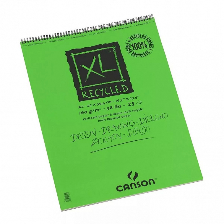 Альбом для графики на спирали Canson "XL Recycled" 42х59,4 см 25 л 160 г  