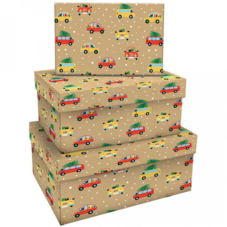 Набор прямоугольных коробок 3в1, MESHU "Celebration time", (19*12*7,5-15*10*5см) 606x758